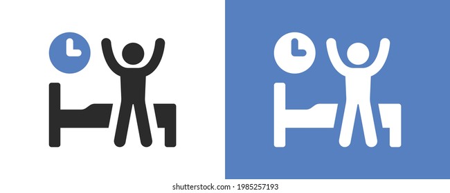 Wake Up Icon Vector Illustration.