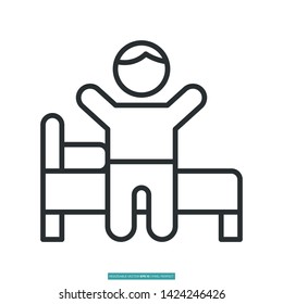 Wake Up Icon Vector Illustration Logo Template