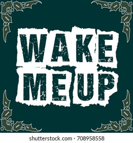 wake me up vector vintage