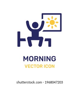 Wake up in the morning icon.