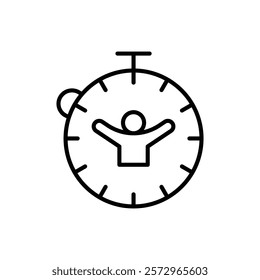 Wake up in the morning icon simple vector symbol