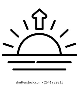 Wake up in the morning icon Thin line vector design