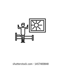 wake up outline icon. Element of lifestyle illustration icon. Premium quality graphic design. Signs and symbol collection icon for websites, web design, mobile app, UI, UX