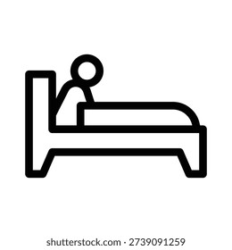 wake up outline icon vector design good for web or mobile app