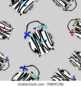 wake up pattern seamless pattern vector illustration 