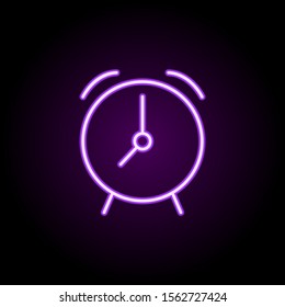 Wake up time neon icon. Simple thin line, outline vector of school icons for ui and ux, website or mobile application