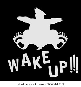 Wake up! Sleeping polar bear.