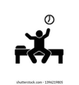 Wake up, student icon. Element of education pictogram icon. Premium quality graphic design icon. Signs and symbols collection icon for websites, web design