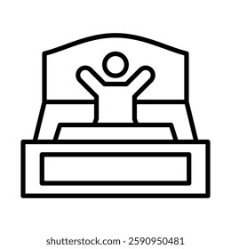 Wake up Vector Line Icon Design