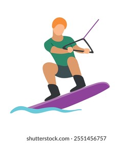 Ícone de wakeboard clipart avatar logotipo ilustração isolada