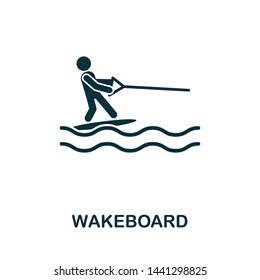 Wakeboard vector icon illustration. Creative sign from icons collection. Filled flat Wakeboard icon for computer and mobile. Symbol, logo vector graphics.