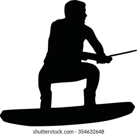 Wakeboarder with speed