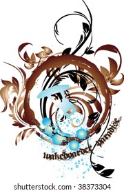 wakeboarder vector sticker background