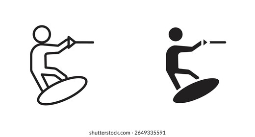 Ícone de Wakeboarding Ilustrações de design. ícones da Web editáveis