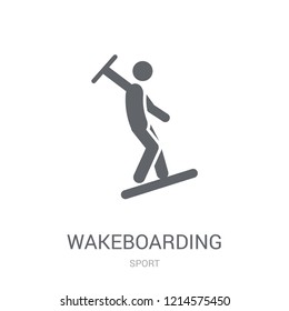 wakeboarding icon. Trendy wakeboarding logo concept on white background from Sport collection. Suitable for use on web apps, mobile apps and print media.
