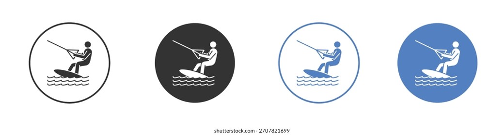 Ilustración de Arte vectorial de icono de wakeboard. para concepto móvil y Diseños web