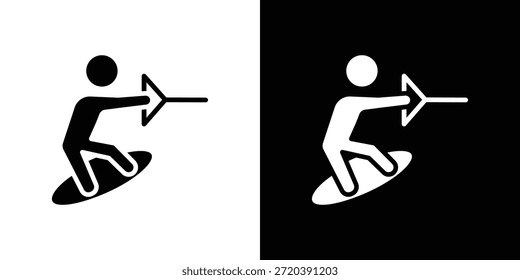 Icono de wakeboard elemento de diseño de Vector Vector eps 10