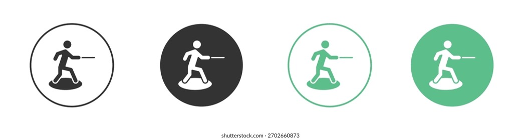 Wakeboarding icon vector, filled flat sign, solid pictogram