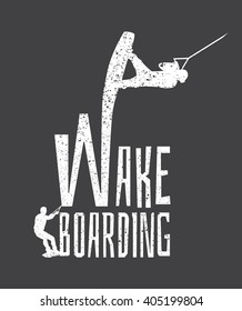 Wakeboarding illustration 
