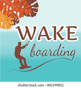 Wakeboarding illustration 
