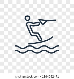 Wakeboarding vector icon isolated on transparent background, Wakeboarding logo concept