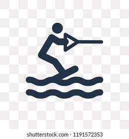 Wakeboarding vector icon isolated on transparent background, Wakeboarding transparency concept can be used web and mobile