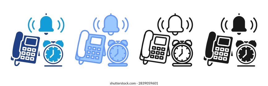 Wakeup Call icon set multiple style collection
