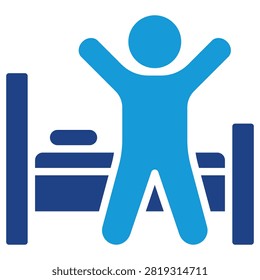 Wakeup Routine Icon Element For Design
