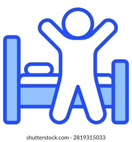 Wakeup Routine Icon Element For Design