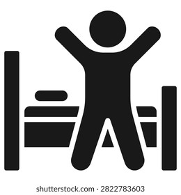 Wakeup Routine Icon Element For Design