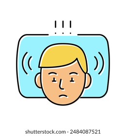 waking up during night color icon vector. waking up during night sign. isolated symbol illustration