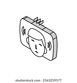 waking up during night isometric icon vector. waking up during night sign. isolated symbol illustration