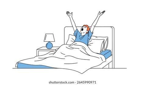 Waking Up Refreshed Comfortable Rest After A Long Sleep