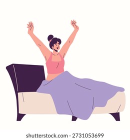waking up and stretching illustration