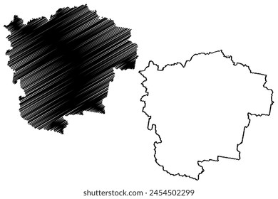 Walcha Shire (Commonwealth of Australia, New South Wales, NSW) map vector illustration, scribble sketch Walcha map