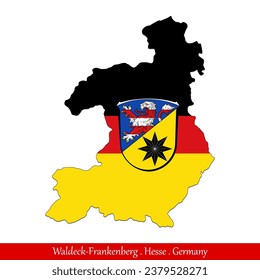 Waldeck-Frankenberg Flag - Hesse,Germany (EPS)