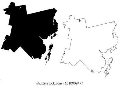 Waldo County, Maine (U.S. County, United States Of America, USA, U.S., US) Map Vector Illustration, Scribble Sketch Waldo Map