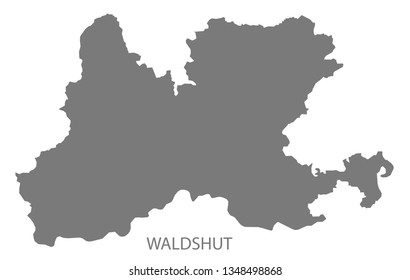 Waldshut county map of Baden Wuerttemberg Germany