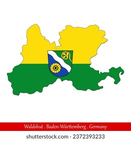 Waldshut Flag - Baden-Württemberg,Germany (EPS)