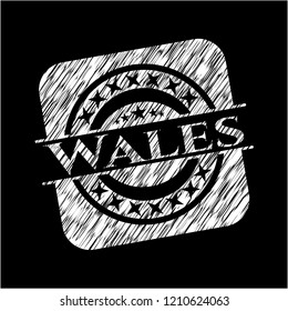 Wales with chalkboard texture
