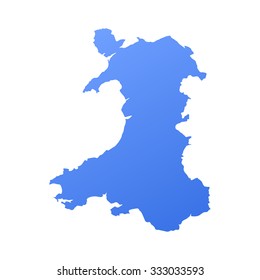 Wales Country Map,border