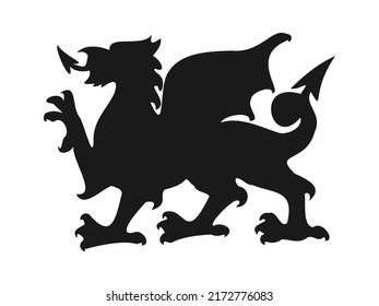 Wales dragon icon. Vector illustration