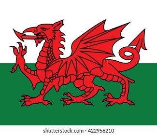 Similar Images, Stock Photos & Vectors of The flag of Wales in the ...