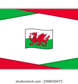 Wales Flag Abstract Background Design Template. Wales Independence Day Banner Social Media Post. Wales Vector
