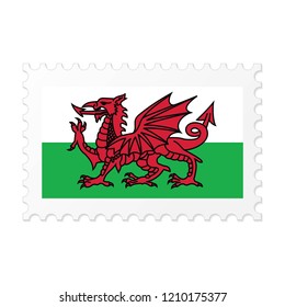 Wales flag on white background vector image