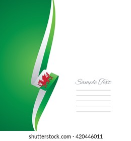 Wales left side brochure cover vector