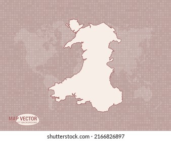 Wales map of abstract modern vector design illustration.