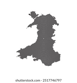 País de Gales mapa ícone elemento design