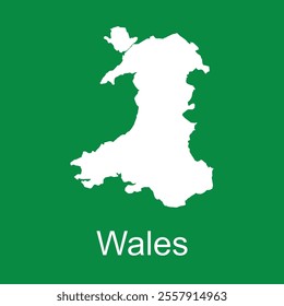 wales map icon illustration design