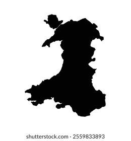 wales map icon illustration design